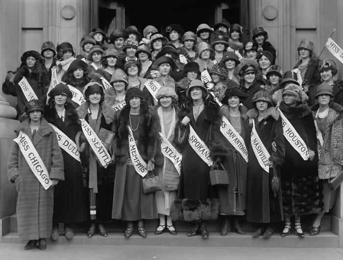 Framed Print : Forty-six beauty contestants representing American cities in Washington D.C. Nov. 1923. (BSLOC_2015_17_208) Framed Print : Forty-six beauty contestants representing American cities in Washington D.C. Nov. 1923. (BSLOC_2015_17_208)