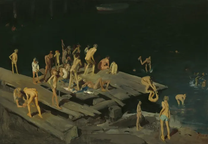 Framed Print : Forty-two Kids, by George Bellows, 1907, American painting, oil on canvas