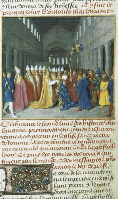 Framed Print : Fouquet, Jean (1420-1481). Grandes Chroniques de France (Great Chronicles of France). 1455-1460 Framed Print : Fouquet, Jean (1420-1481). Grandes Chroniques de France (Great Chronicles of France). 1455-1460