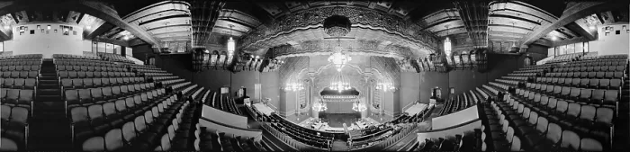 Framed Print : The Fox Theater, panoramic view of auditorium, Seventh Avenue, Olive Way, Seattle, Washington, circa 1991