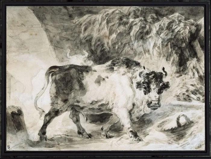 Framed Print : FRAGONARD, Jean Honor (1732-1806). Bull of the Roman Campagna. 1773 - 1774. Rococo. Drawing. UNITED STATES OF AMERICA. Chicago. Art Institute of Chicago Framed Print : FRAGONARD, Jean Honor (1732-1806). Bull of the Roman Campagna. 1773 - 1774. Rococo. Drawing. UNITED STATES OF AMERICA. Chicago. Art Institute of Chicago