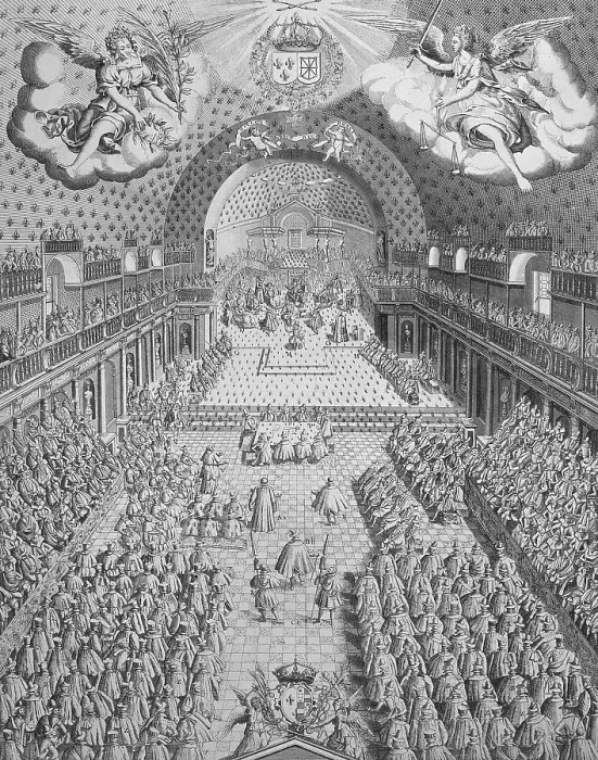 Framed Print : France (1614). Assembly of the General States at the Bourbon Hall. Engraving. FRANCE. Paris. Muse Carnavalet (Carnavalet Museum). AISA / Everett Collection (18533)**US SALES ONLY** Framed Print : France (1614). Assembly of the General States at the Bourbon Hall. Engraving. FRANCE. Paris. Muse Carnavalet (Carnavalet Museum). AISA / Everett Collection (18533)**US SALES ONLY**