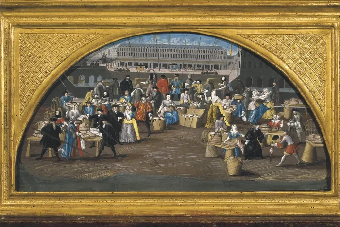 Framed Print : France (17th c.). Bird market of Paris. Painting. FRANCE. Paris. Muse Carnavalet (Carnavalet Museum). AISA / Everett Collection**US SALES ONLY**