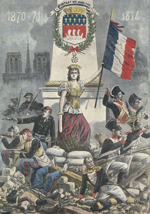 Framed Print : France. Allegory. 'la crix de la ville de Paris' from 'Le Petit Journal'. May 5th1901. Engraving