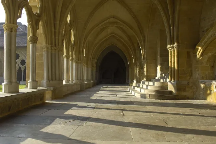 Framed Print : FRANCE. Bayonne. Gothic cloister of the Cathedral of Sainte-Marie (1240). Gothic art. Architecture. AISA / Everett Collection**US SALES ONLY**