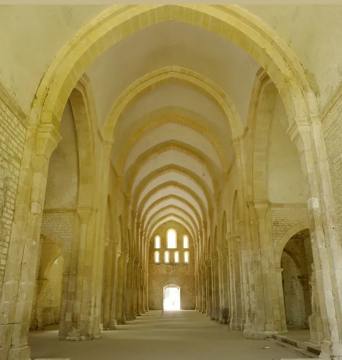 Framed Print : FRANCE. Bitis. Abbey of Fontenay. Cistercian monastery founded in 1119 by Bernardo de Claraval. Church from 1140-47