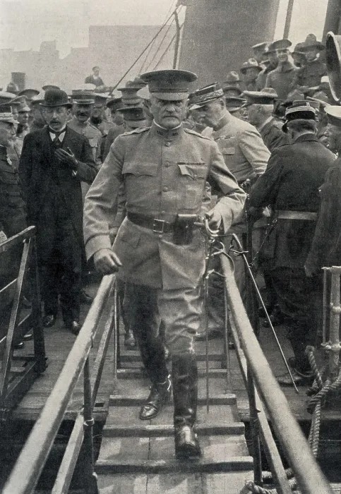 Framed Print : FRANCE. First World War. June 1917. General John Pershing arriving to France. AISA / Everett Collection**US SALES ONLY** Framed Print : FRANCE. First World War. June 1917. General John Pershing arriving to France. AISA / Everett Collection**US SALES ONLY**