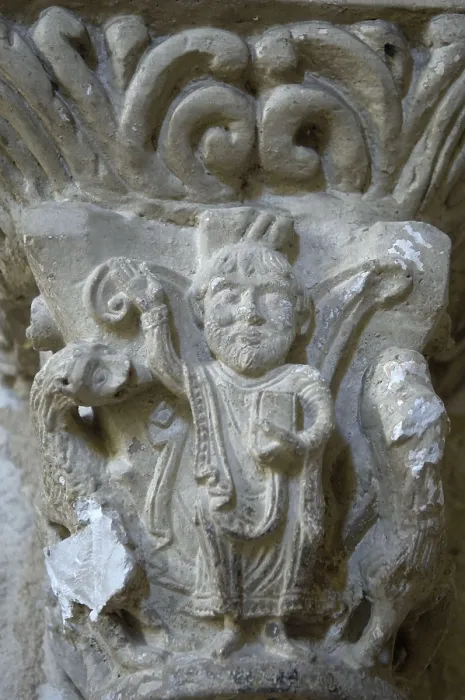 Framed Print : FRANCE. Lacommande. Church of Saint-Blaise (12th c.). Detail of a capital. Romanesque art. AISA / Everett Collection**US SALES ONLY** Framed Print : FRANCE. Lacommande. Church of Saint-Blaise (12th c.). Detail of a capital. Romanesque art. AISA / Everett Collection**US SALES ONLY**