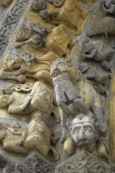 Framed Print : FRANCE. Oloron-Sainte-Marie. Cathedral of Sainte-Marie. Archivolts of the portico (12th c.). Romanesque art. Sculpture. AISA / Everett Collection**US SALES ONLY**