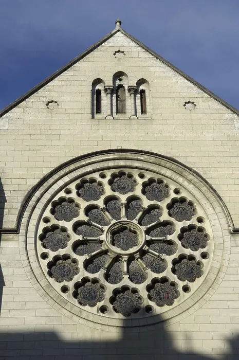 Framed Print : FRANCE. Pau. Church of Saint-Martin (19th c.). Rose window. Neo-Gothic. Architecture. AISA / Everett Collection**US SALES ONLY**