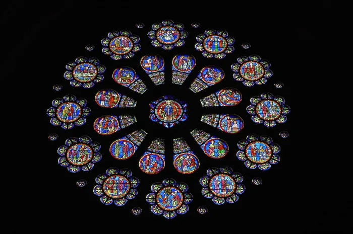 Framed Print : FRANCE. Pau. Church of Saint-Martin (19th c.). Rose window with Saint Martin's Life. Neo-Gothic. Glass window; Architecture. AISA / Everett Collection**US SALES ONLY** Framed Print : FRANCE. Pau. Church of Saint-Martin (19th c.). Rose window with Saint Martin's Life. Neo-Gothic. Glass window; Architecture. AISA / Everett Collection**US SALES ONLY**