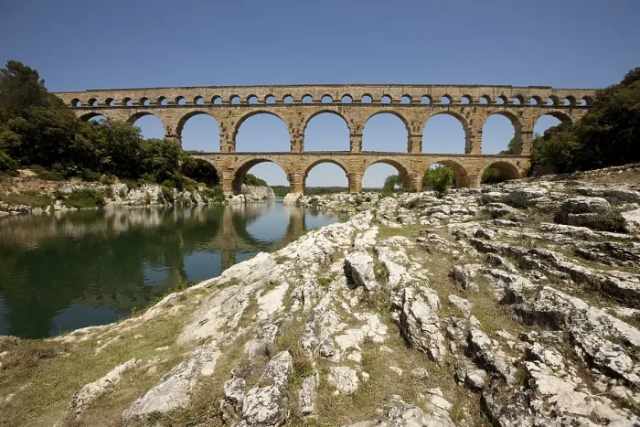 Framed Print : FRANCE. Vers-Pont-du-Gard. Roman aqueduct and bridge on river Gard (Pont du Gard). Built in 1st AD. - Paul Maeyaert / Iberfoto / Everett Collection (550841)**US SALES ONLY** Framed Print : FRANCE. Vers-Pont-du-Gard. Roman aqueduct and bridge on river Gard (Pont du Gard). Built in 1st AD. - Paul Maeyaert / Iberfoto / Everett Collection (550841)**US SALES ONLY**
