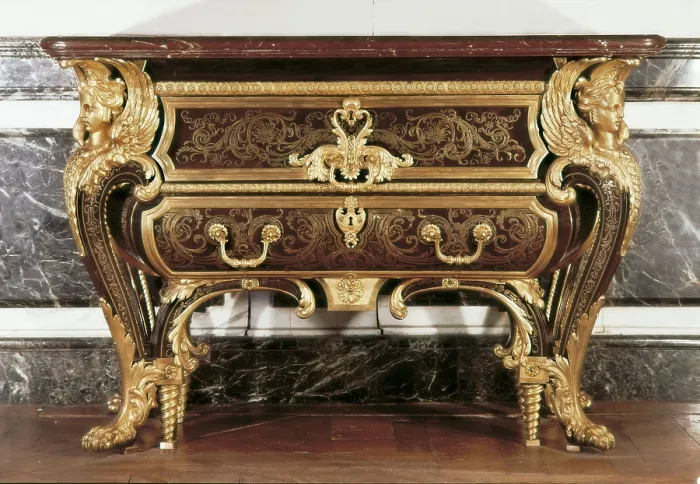 Framed Print : FRANCE. Versailles. Palace of Versailles. Lowboy (18th c.). Rococo. Furniture. AISA / Everett Collection (61009)**US SALES ONLY**