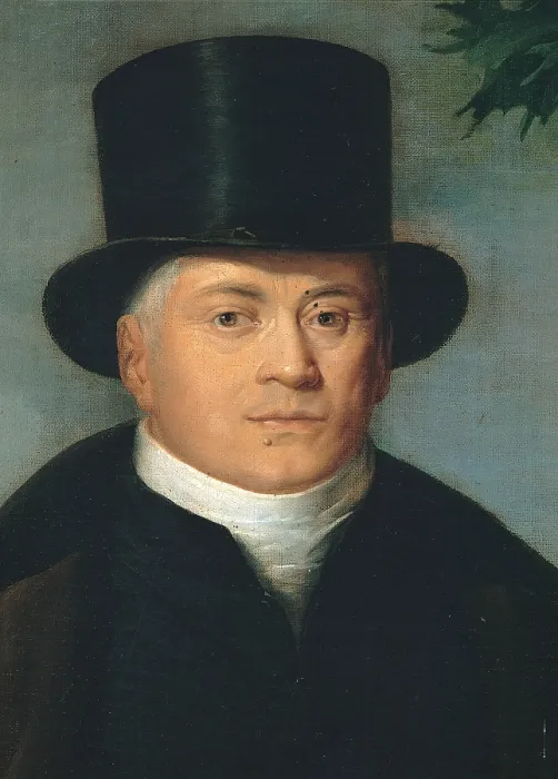 Framed Print : Francesco Ciceri, by Giuseppe Sogni, 1843 ante, 19th Century, oil on canvas, cm 224 x 143 - Italy, Lombardy, Milan, Ospedale Maggiore, Ca Granda. Detail