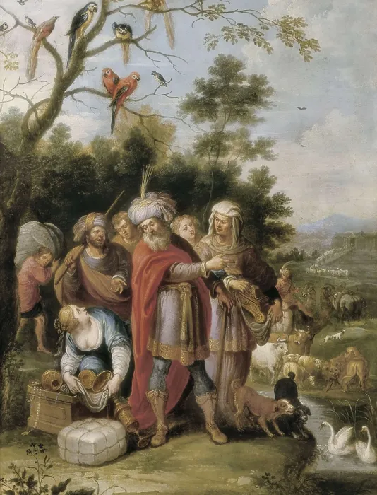 Framed Print : FRANCKEN II, Frans, 'the Younger' (1581-1642). Noah and his family on the way to the Ark. Flemish art. Painting. SPAIN. Madrid. St. Fernando Royal Academy Museum