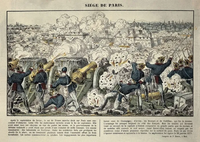 Framed Print : Franco-Prussian War. Siege of Pars by the Prussian army (September 1870-January 1871). Etching. AISA / Everett Collection (111420)**US SALES ONLY**