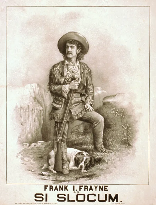 Framed Print : Frank I. Frayne (1836-1891), performed shooting stunts on stage for twenty years with the Frank Frayne American Rifle Team
