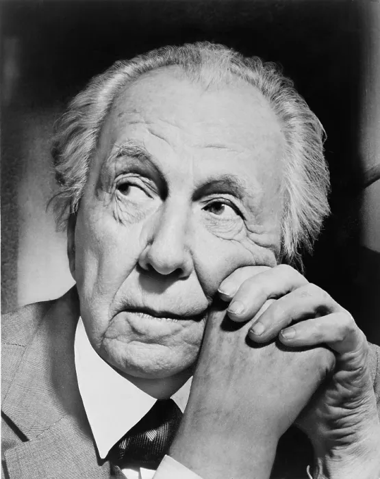 Framed Print : Frank Lloyd Wright (1867-1959), most important American architect of the later 19th and first half of the 20th century. 1954