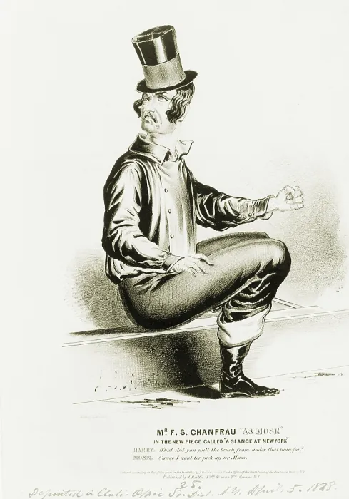 Framed Print : Frank S. Chanfrau, American actor, best known for his character Mose, in the play, NEW YORK AS IT IS. 1848