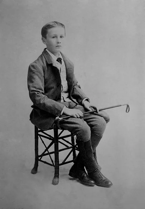 Framed Print : Franklin D. Roosevelt at age 11 in a riding habit. 1893. (BSLOC_2013_6_9)