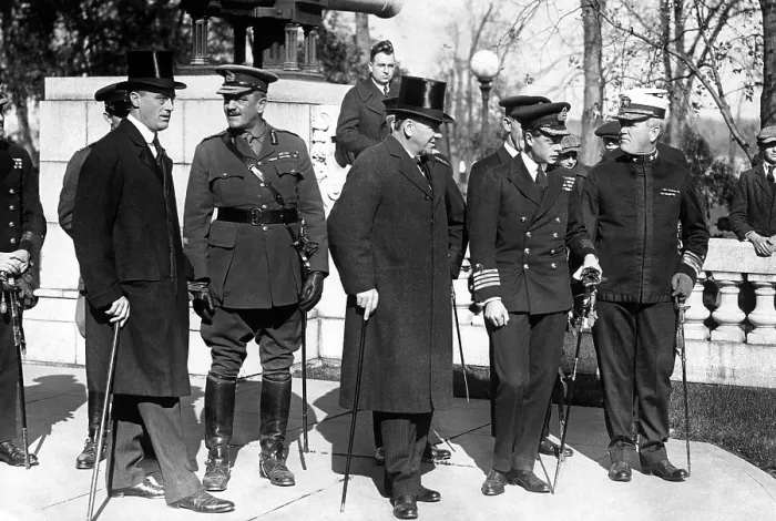 Framed Print : Franklin D. Roosevelt (left) was assistant secretary of the navy, under Josephus Daniels (center). On Daniels left is Edward, Prince of Wales, later Edward VIII. 1919