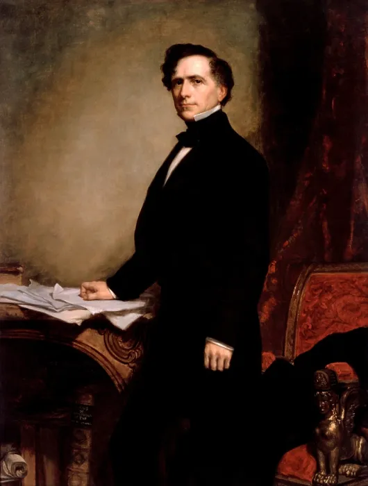 Framed Print : FRANKLIN PIERCE, by George Peter Alexander Healy, 1858, oil on canvas. Pierce was a Doughface president in the decade preceding the Civil War