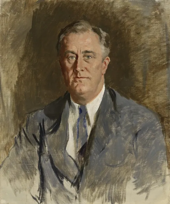 Framed Print : Franklin Roosevelt, 32nd President of the United States, was elected to serve an unprecedented four terms