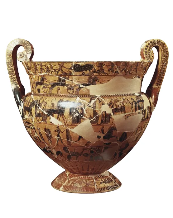 Framed Print : Franois Vase. 570 BC. Black-figure Attic volute krater, made by the potter Ergotimos and the painter Klitias. Archaic Greek art. Ceramics. ITALY. Florence Framed Print : Franois Vase. 570 BC. Black-figure Attic volute krater, made by the potter Ergotimos and the painter Klitias. Archaic Greek art. Ceramics. ITALY. Florence