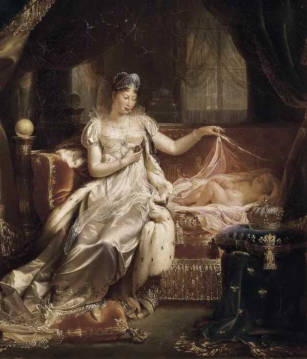 Framed Print : FRANQUE, Joseph (1774-1833). Marie-Louise and the King of Rome. ca. 1811. Oil on canvas. FRANCE. Versailles. National Museum of Versailles