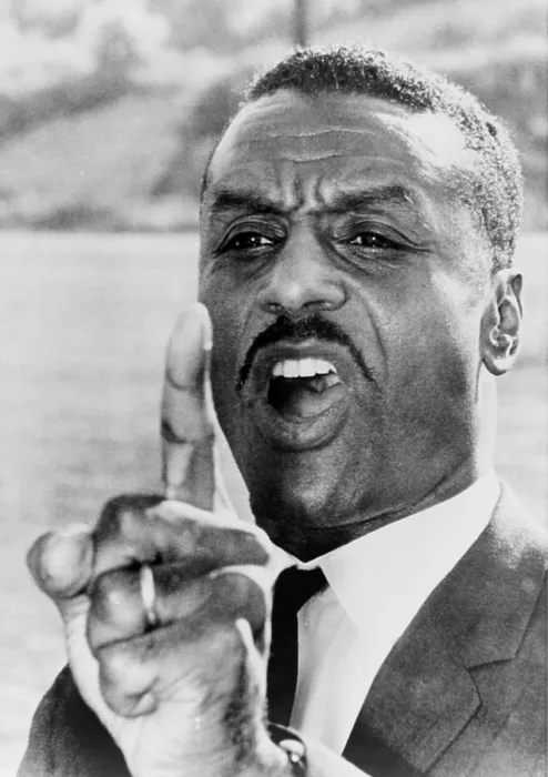 Framed Print : Fred Shuttlesworth, points a finger in warning to Birmingham city officials during the 1963 Civil Rights campaign in the most segregated city in the United States