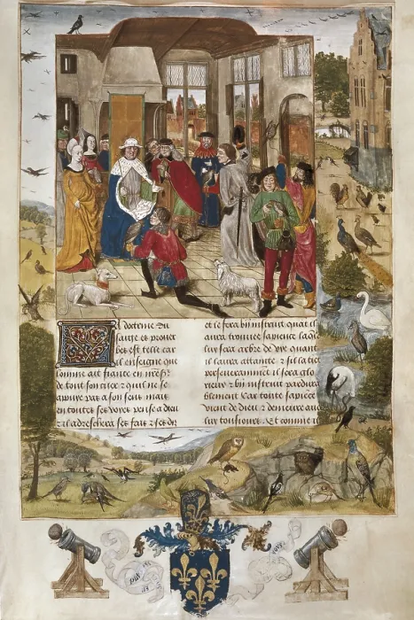 Framed Print : Frederick II Hohenstaufen (1194-1250). Holy Roman Emperor (1197-1250). Duke of Swabia (1212-1216). The regent receives a hawk as a gift Framed Print : Frederick II Hohenstaufen (1194-1250). Holy Roman Emperor (1197-1250). Duke of Swabia (1212-1216). The regent receives a hawk as a gift