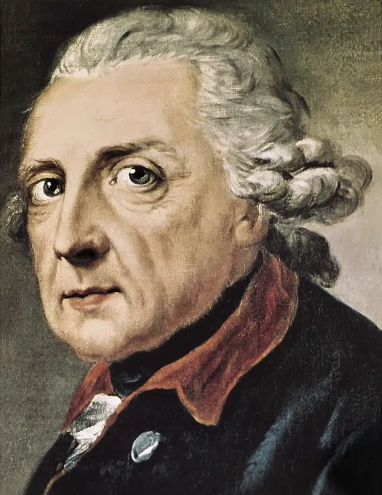 Framed Print : FREDERICK II 'the Geat' (1712-1786). Portrait by A. Greff. Oil on canvas. AISA / Everett Collection**US SALES ONLY**