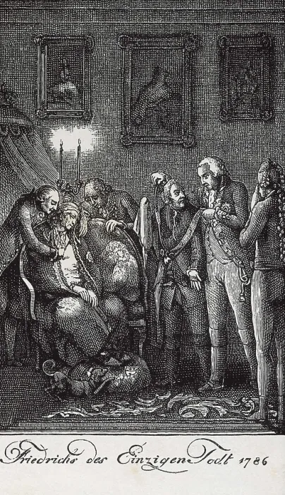 Framed Print : FREDERICK II 'the Geat' (1712-1786). Death of Frederick the Great. Etching. AISA / Everett Collection**US SALES ONLY**