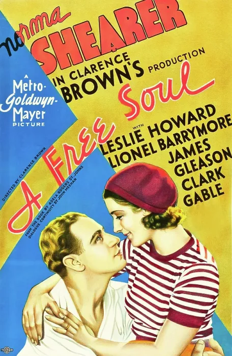 Framed Print : A FREE SOUL, from left on US poster art: Leslie Howard, Norma Shearer, 1931