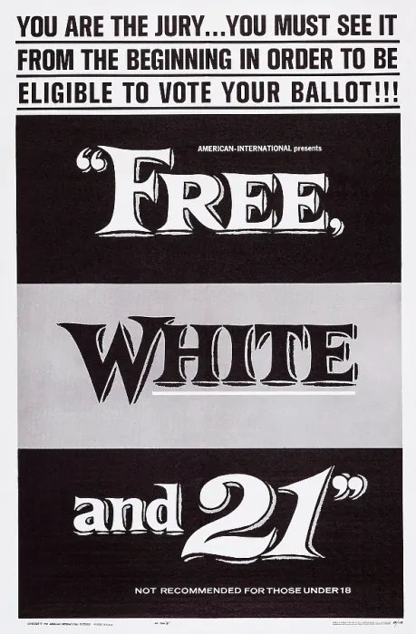 Framed Print : FREE, WHITE AND 21, US poster, 1963