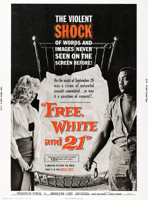 Framed Print : FREE, WHITE AND 21, US poster art, 1963