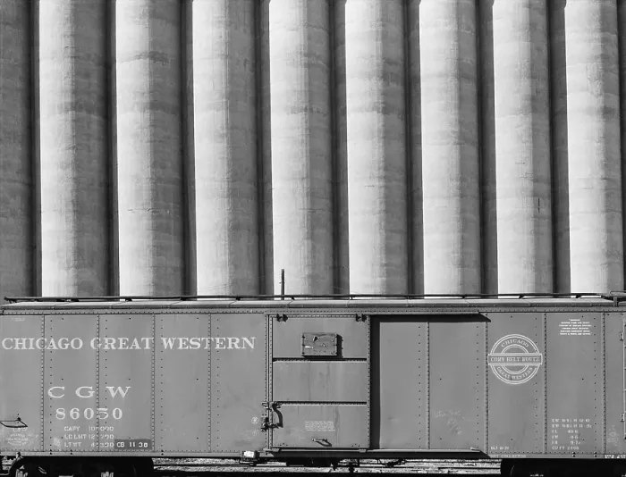 Framed Print : Freight car and grain elevators at Omaha, Nebraska. 1938 Framed Print : Freight car and grain elevators at Omaha, Nebraska. 1938