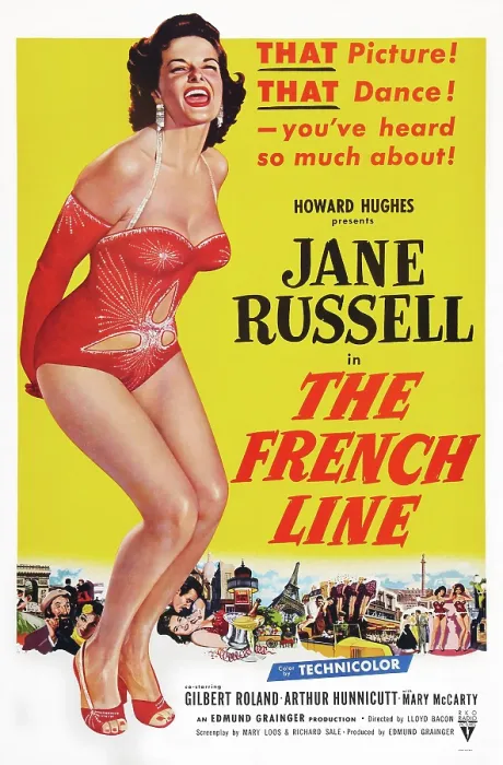 Framed Print : THE FRENCH LINE, US poster art, Jane Russell, 1954