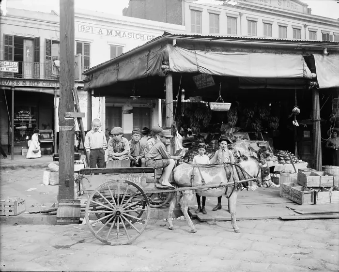 Framed Print : The French market, New Orleans, Louisiana, circa 1910