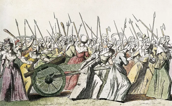 Framed Print : French Revolution (1789). The Women's March upon Versailles (October 5). Engraving. FRANCE. Paris. Muse Carnavalet (Carnavalet Museum)