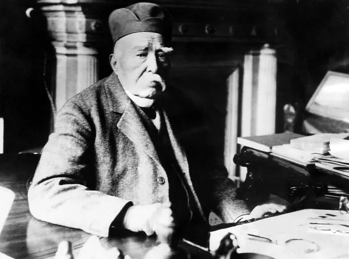 Framed Print : French Statesman Geroges Clemenceau`at his home in Paris.Courtesy CSU Archives / Everett Collection