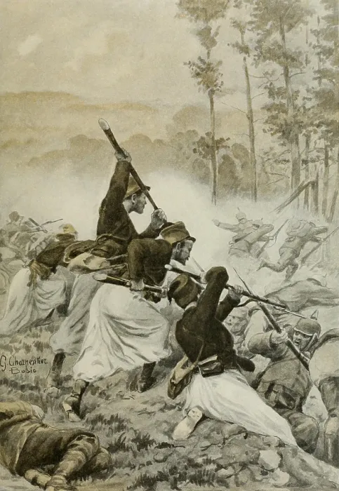 Framed Print : French Zouaves seizing a German trench during the first months of WW1. 1914. (BSLOC_2012_4_145) Framed Print : French Zouaves seizing a German trench during the first months of WW1. 1914. (BSLOC_2012_4_145)