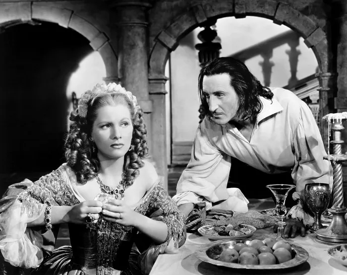 Framed Print : FRENCHMAN'S CREEK, from left, Joan Fontaine, Basil Rathbone, 1944