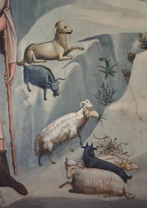 Framed Print : Fresco cycle in the Scrovegni Chapel, by Giotto, 1304 - 1306 about, 14th Century, fresco, - Italy, Veneto, Padua, Scrovegni Chapel. Detail