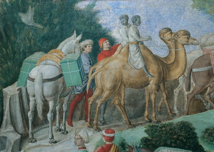 Framed Print : Frescoes of the Chapel of the Magi, by Benozzo di Lese di Sandro known as Benozzo Gozzoli, 15th Century, 1459 -1460 about, fresco, - Italy, Tuscany, Florence