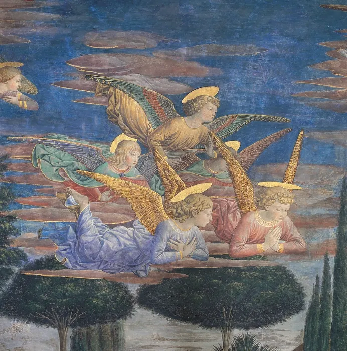 Framed Print : Frescoes of the Chapel of the Magi, by Benozzo di Lese di Sandro known as Benozzo Gozzoli, 15th Century, 1459 -1460 about, fresco, - Italy, Tuscany, Florence