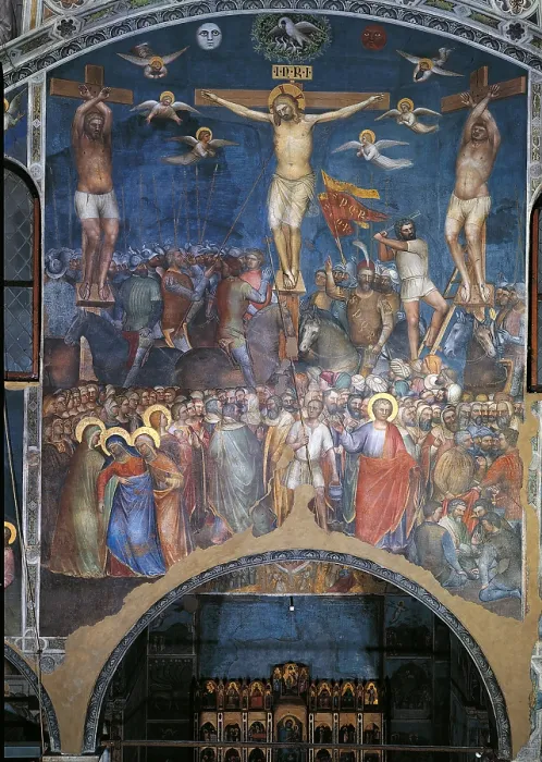 Framed Print : Frescos of Padua Baptistery, Crucifixion, by Giusto Padovano Giusto de Menabuoi, 1370 about, 14th Century, fresco, - Italy, Veneto, Padua, Baptistery. All Framed Print : Frescos of Padua Baptistery, Crucifixion, by Giusto Padovano Giusto de Menabuoi, 1370 about, 14th Century, fresco, - Italy, Veneto, Padua, Baptistery. All