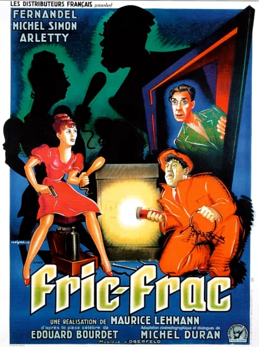Framed Print : FRIC-FRAC, French poster art, from left: Arletty, Michel Simon, Fernandel (top), 1939 Framed Print : FRIC-FRAC, French poster art, from left: Arletty, Michel Simon, Fernandel (top), 1939