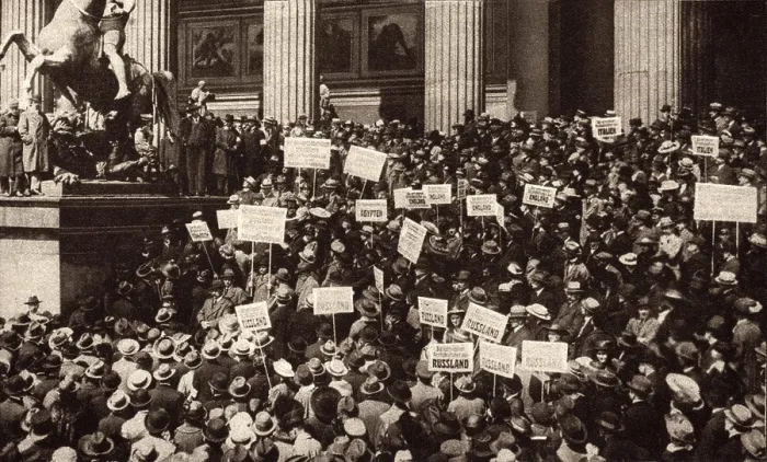 Framed Print : Friedrich Naumann leads German protest of economic terms of Versailles Treaty. 1919