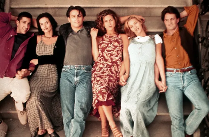 Framed Print : FRIENDS, from left, David Schwimmer, Courteney Cox, Matt LeBlanc, Jennifer Aniston, Lisa Kudrow, Matthew Perry, 1994-2004 (ca. 1994 photo) Framed Print : FRIENDS, from left, David Schwimmer, Courteney Cox, Matt LeBlanc, Jennifer Aniston, Lisa Kudrow, Matthew Perry, 1994-2004 (ca. 1994 photo)